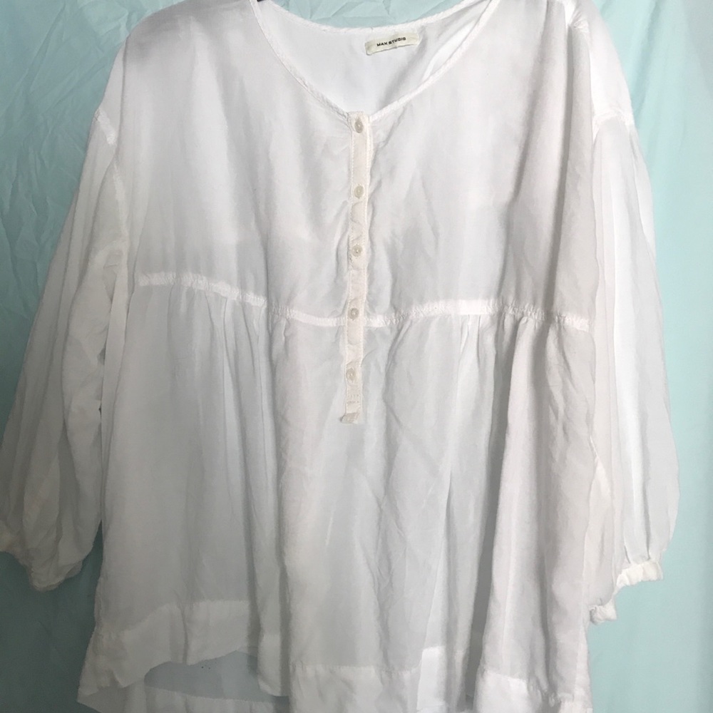 max studio baby doll flowy blouse